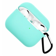 Чехол для Airpods Pro 3 Gurdini прорезиненный soft touch c карабином Мятный