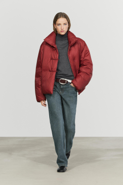 Massimo Dutti Пуховик с застежками-тоггл, темно-розовый