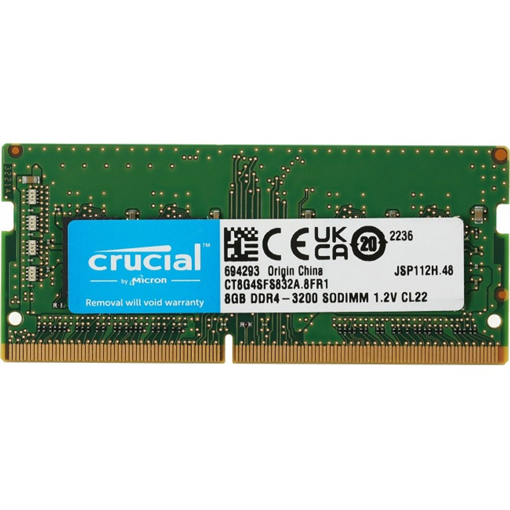 Модуль памяти NBook SO-DDR4 8Gb, 3200Mhz, Crucial Basics (CT8G4SFS832A)