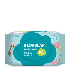 Влажные салфетки LOVULAR Sweet Kiss 100 шт.