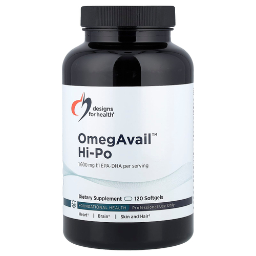 Designs For Health, OmegAvail™ Hi-Po, 120 капсул