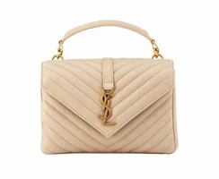Женская сумка Saint Laurent College Monogram Medium кремовый