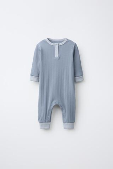 ZARA ОДНОТОННЫЙ КОМБИНЕЗОН, СИНИЙ