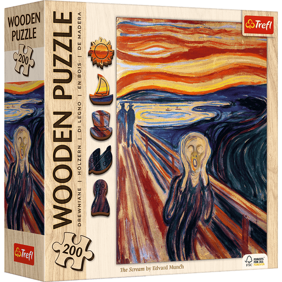 Pazl \ Puzzle \ Пазлы Puzzles - "200 Wooden Puzzles" - The Scream - Edvard Munch