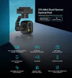Камера SIYI ZT6 Mini Dual-Sensor Optical Pod с тепловизором 640p, трехосевой подвес, 4К, 6x цифровой зум