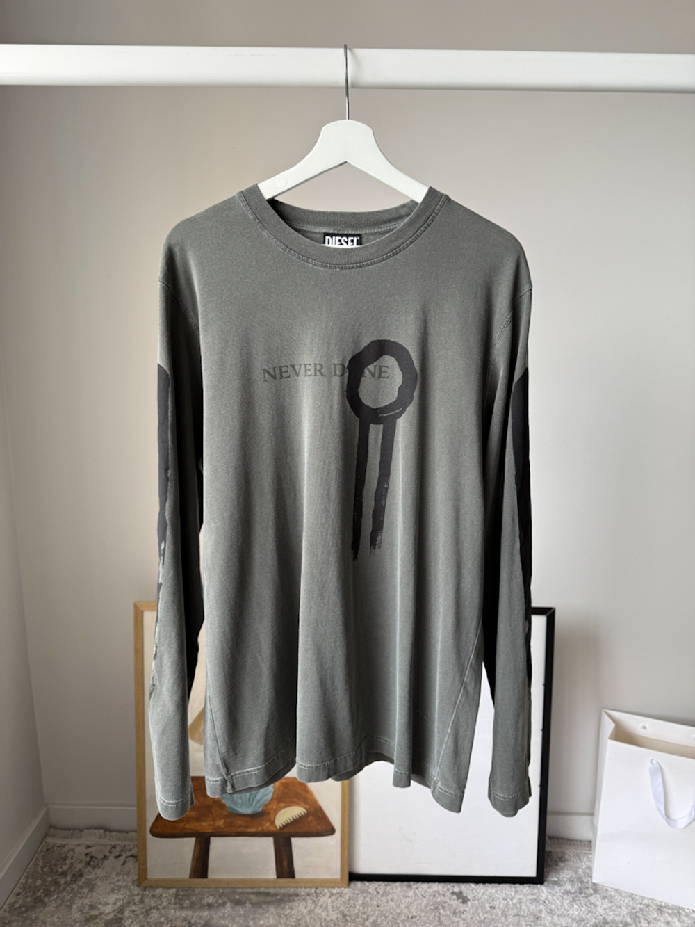 Хлопковый лонгслив Diesel, L