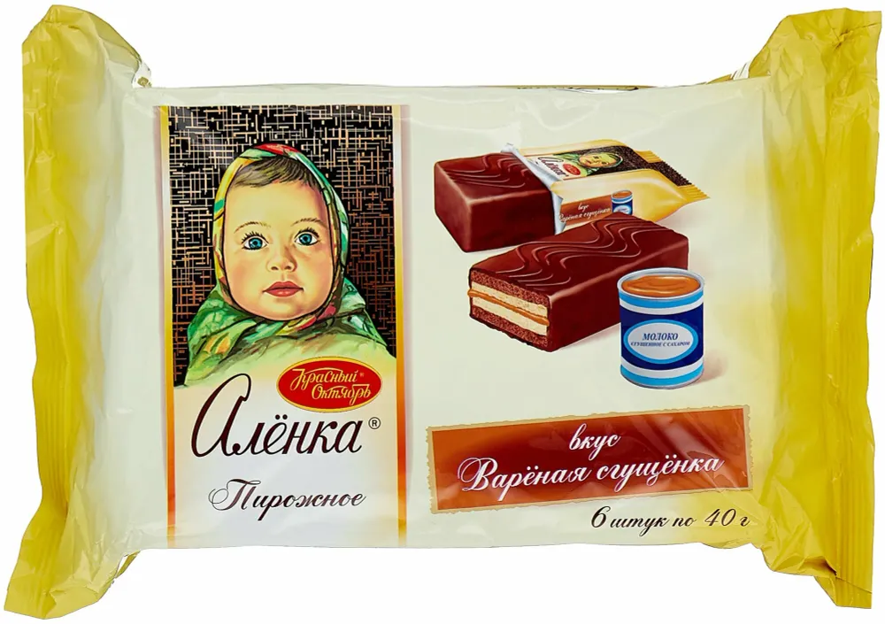Бисквитные пирожные Аленка шок крем 6шт 240г