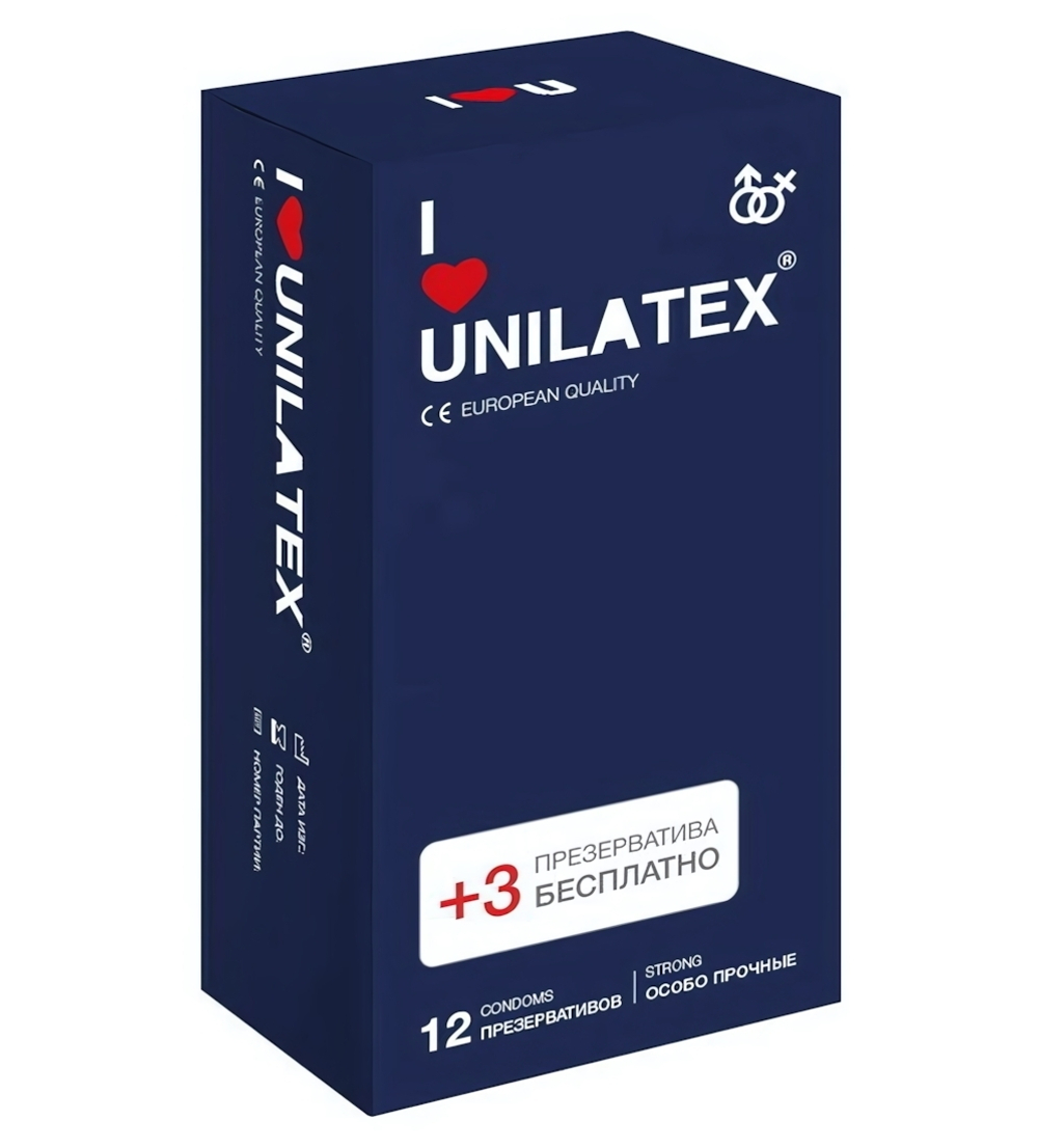 Презервативы UNILATEX особо прочные (12 шт) (Цвет: телесный)