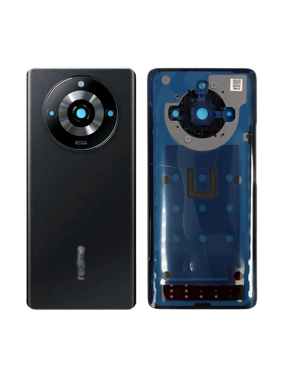 Задняя крышка для Realme 11 Pro+ черная (Black) со стеклом камеры