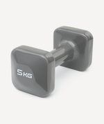 Гантель виниловая STARFIT DB-106 5 кг, квадратный, антрацитовый, пара