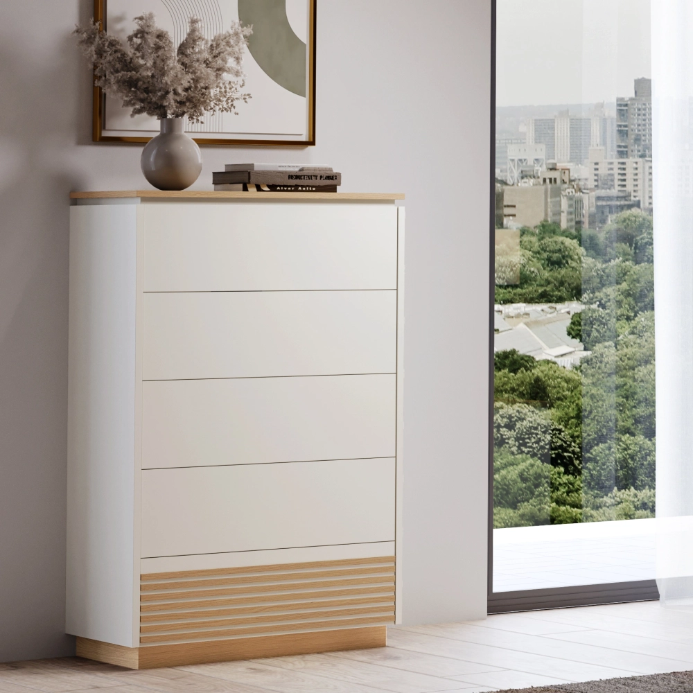 Комод NOA 2065 Neutro/Lacado Branco IDC Mobiliario