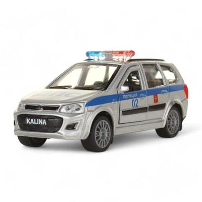 Модель ин. мет. "Lada Kalina Cross. Полиция" 12см, открыв. двери, коробка SB-16-46-P-WB (Технопарк)