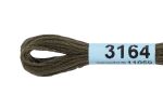 Мулине Gamma 100% хлопок, цв.3164 т.коричневый-хаки, 24 мотка по 8 метров