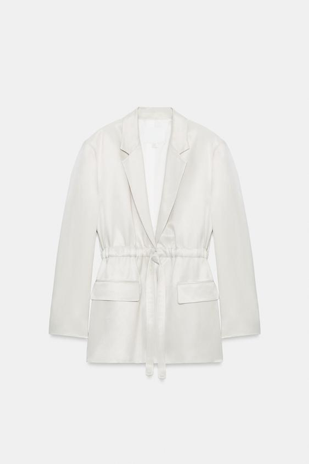 ZARA АТЛАСНЫЙ БЛЕЙЗЕР — ZW COLLECTION, ЦВЕТ ЛЬДА