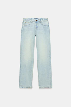 ZARA ДЖИНСЫ Z1975 REGULAR С НИЗКОЙ ПОСАДКОЙ, ГОЛУБОЙ