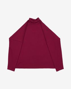 Лонгслив High Neck Logo Beaujolais бордовый