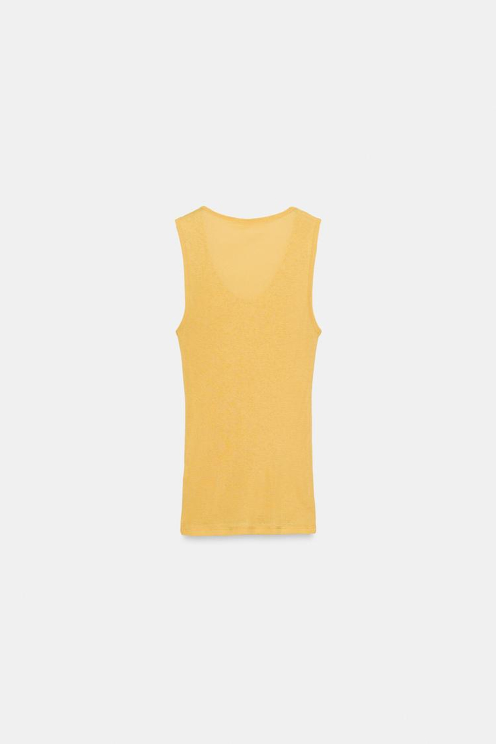 ZARA МАЙКА SUPIMA® БЕЗ РУКАВОВ, ГОРЧИЧНЫЙ