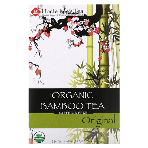 Uncle Lee's Tea, органический бамбуковый чай, оригинальный, без кофеина, 18 чайных пакетиков, 28,8 г (1,02 унции)