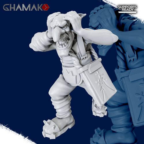 Orks Greenskins Gretchin Гретчин-посыльный миниатюра для dnd, днд, pathfinder, фентези, Настольная игра, НРИ, Варгейм, РПГ