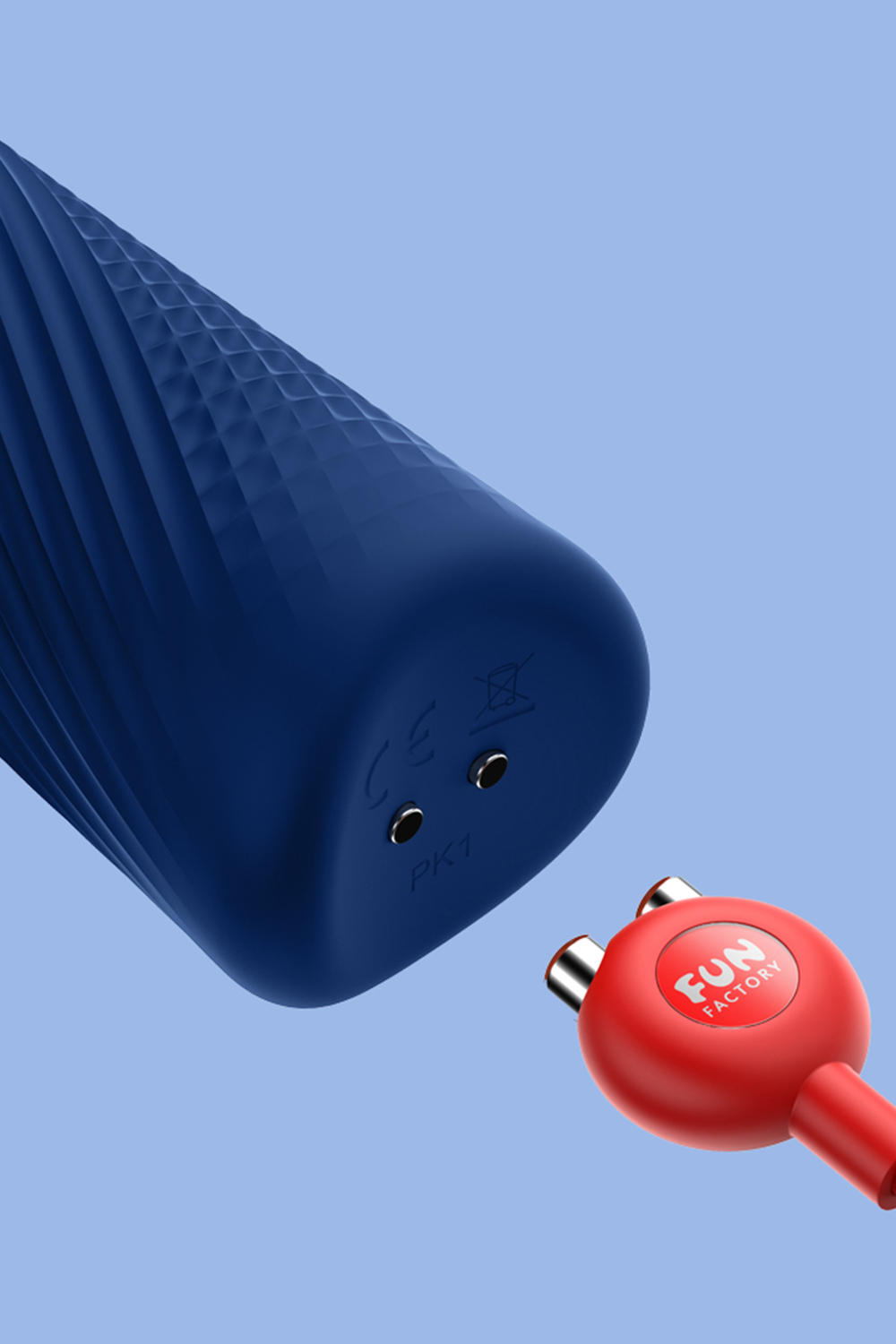 Вибромассажер Fun Factory VIM VIBRATING WAND, силикон, синий