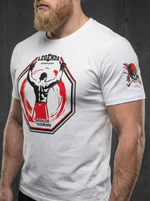 Футболка спортивная хлопковая мужская белая LEGENDA Олейник