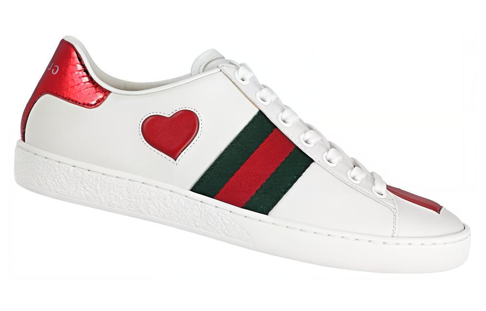 Gucci Wmns Ace Low "Heart" Women"s