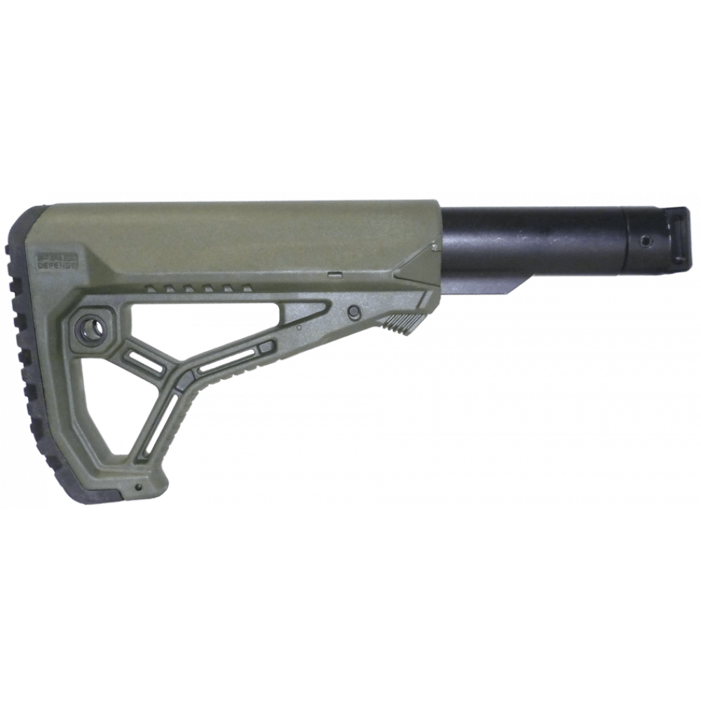Телескопический складной приклад для САЙГИ/AK-74M/АК-100-ые серии GL-CORE, зеленый, Fab Defense
