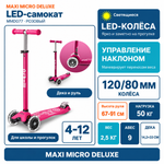 Самокат Maxi Micro Deluxe LED Розовый