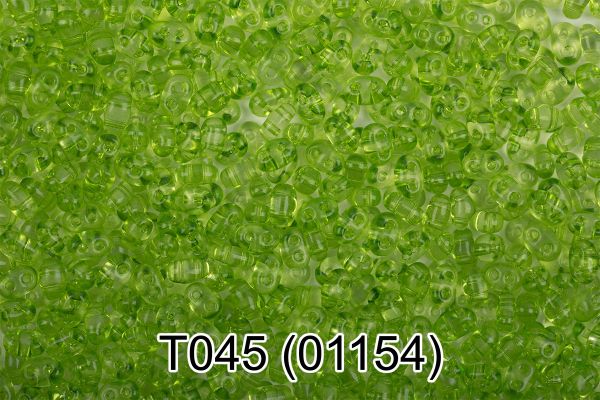 Бисер Gamma Twin 2.5х5 мм, 50 г (10х5 г), T045 салатовый, 01154, 321-96001