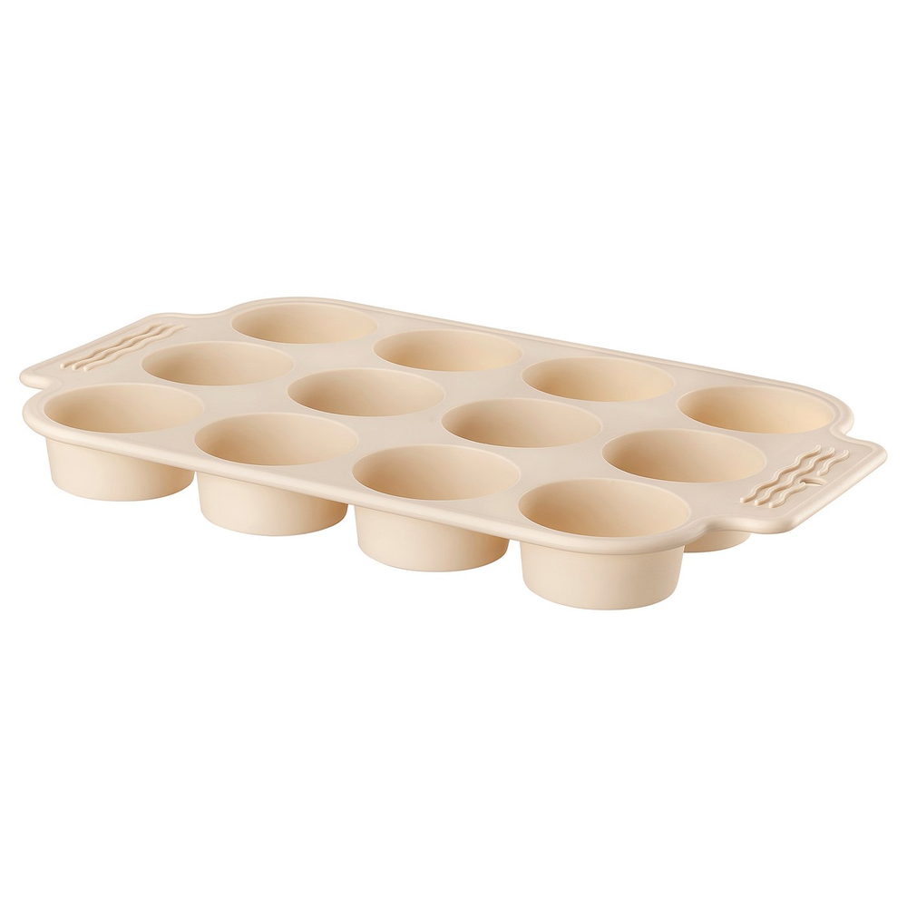 IKEA BAKTIDER  (ИКЕА БАКТИДЕР)  -  Форма для маффинов - светло-бежевый 35х23 см