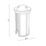 Тротуарный светодиодный светильник Maytoni Flash O044DL-L1S3K1