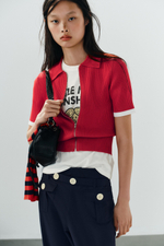 КАРДИГАН В РУБЧИК С КОРОТКИМ РУКАВОМ — ZARA