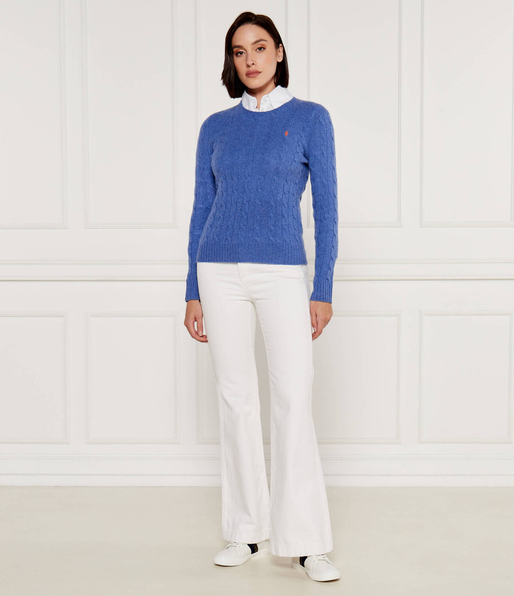 Шерстяной свитер JULIANNA POLO RALPH LAUREN - голубой(211910421)