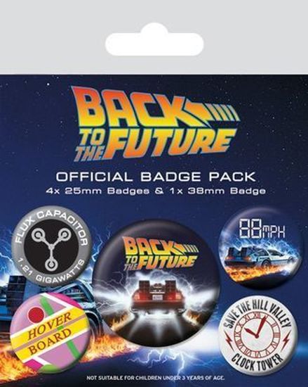 Лицензионные набор значков Назад в Будущее/Back to the Future