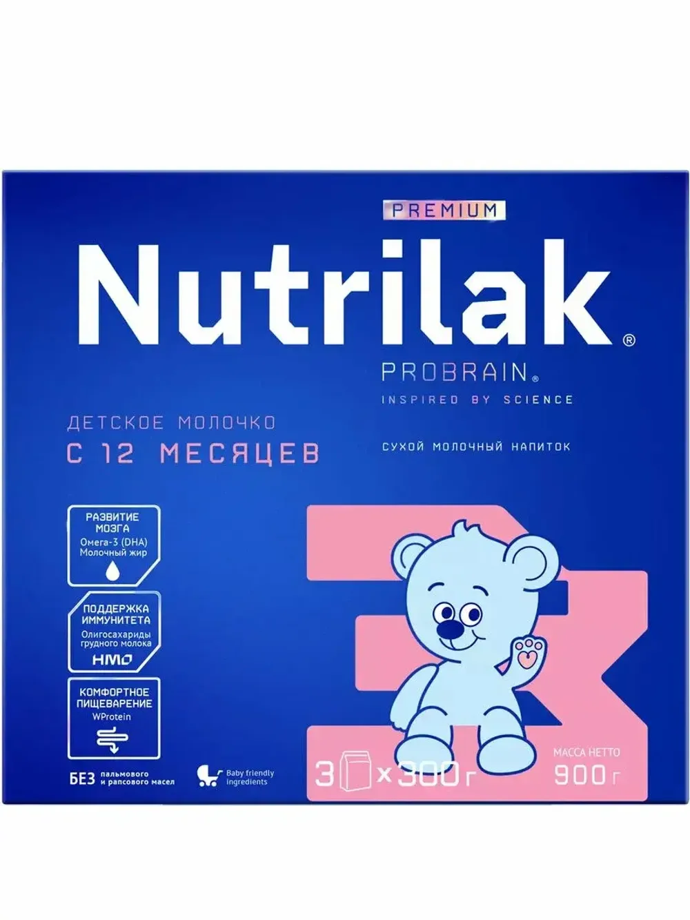 Смесь сухая Nutrilak Премиум 3 (12+ мес) 600 г с пребиотиками