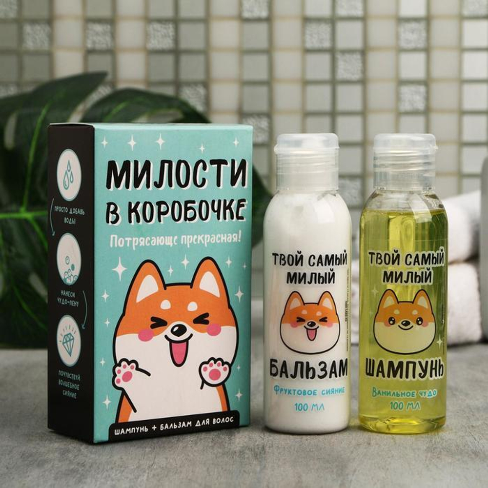 Подарочный набор «Милости в коробочке»: шампунь и бальзам
