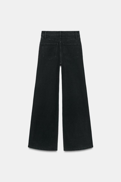 ZARA ДЖИНСЫ COMFORT WIDE LEG С ВЫСОКОЙ ПОСАДКОЙ — ZW COLLECTION, ЧЕРНЫЙ