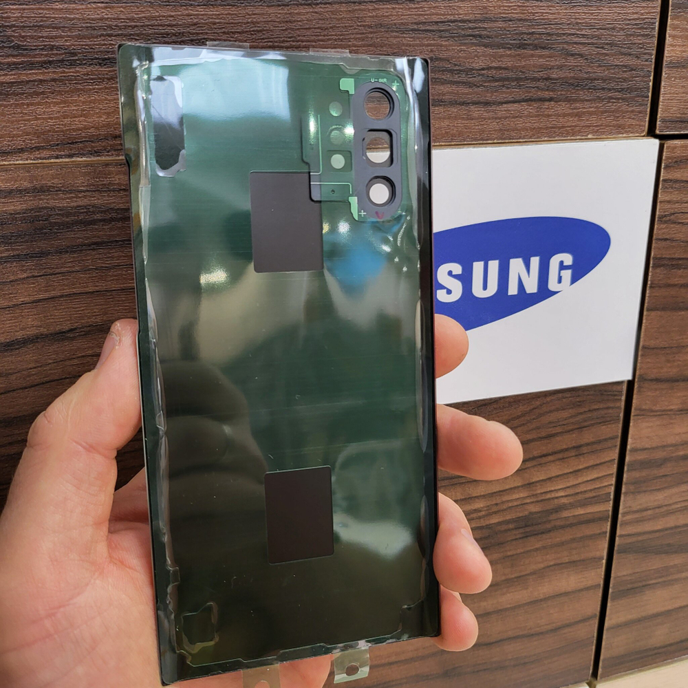 Крышка для Samsung Note 10 Plus (заднее стекло) "Высокое качество" цвет: RED