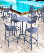 Стол пластиковый барный Siesta Contract Octopus Bar, темно-серый