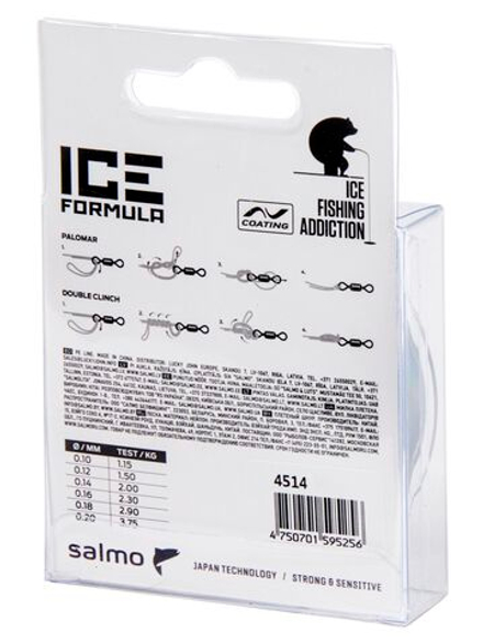Леска монофильная зимняя Salmo Elite ICE FORMULA Clear 030/014
