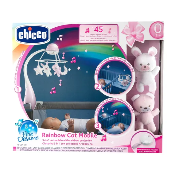 Игрушка-мобиль Chicco Радуга Розовая