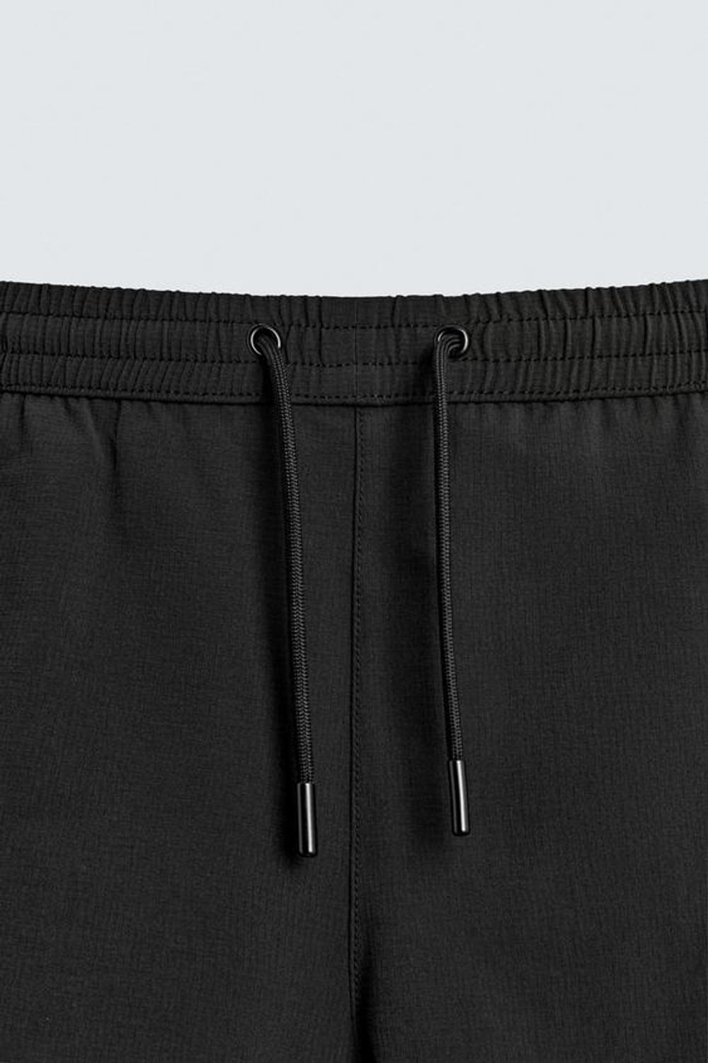 ZARA КОРОТКИЕ ПЛАВКИ ИЗ РЕЛЬЕФНОЙ ТКАНИ, ЧЕРНЫЙ