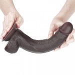 Фаллоимитатор Lovetoy (23,5×4,5 см) с двойным покрытием черный