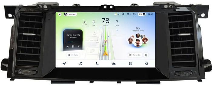Магнитола для Nissan Patrol Y62, Infiniti QX56/QX80 2010-2017 (поддержка Bose и 360, рамка тип 3) - Teyes CC4L монитор 9" IPS, Android 14, Быстрая, Snapdragon 662, CarPlay, 4G SIM-слот