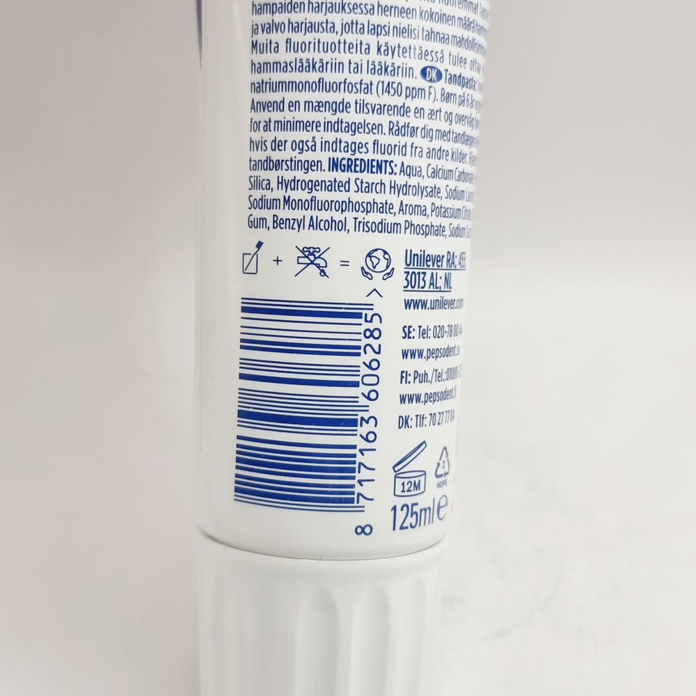 Зубная паста Pepsodent White System с фтором 125 мл (из Финляндии)