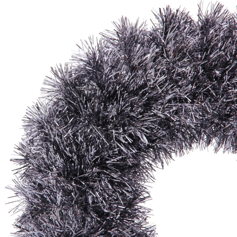 Венок декоративный TINSEL «Яркие переливы» 38 см, Графит