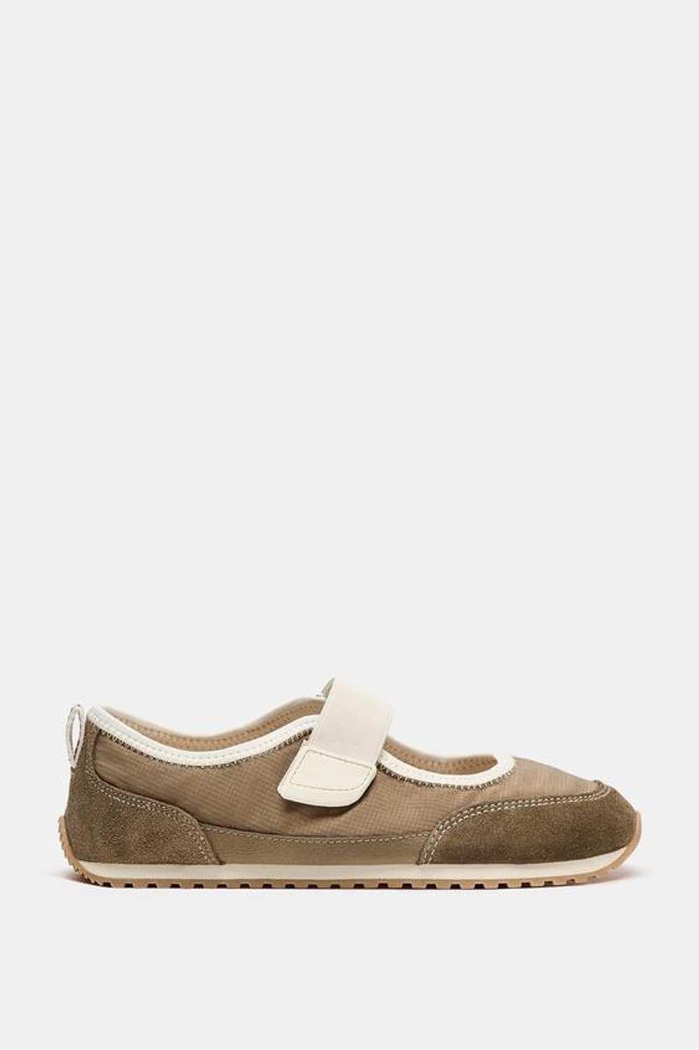 ZARA БАЛЕТКИ BAREFOOT, ОЛИВКОВО-ЗЕЛЕНЫЙ