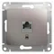 Розетка компьютерная RJ45 Cat 5e Systeme Electric Glossa Платина GSL001281K