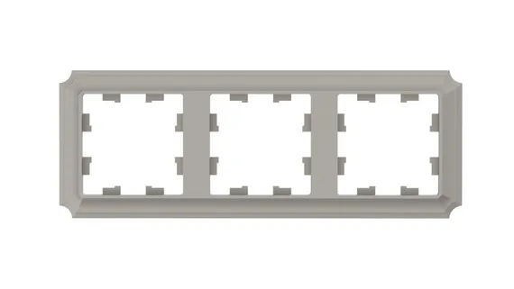 Рамка пластиковая на 3 поста универсальная Systeme Electric AtlasDesign Antique Шампань ATN100503