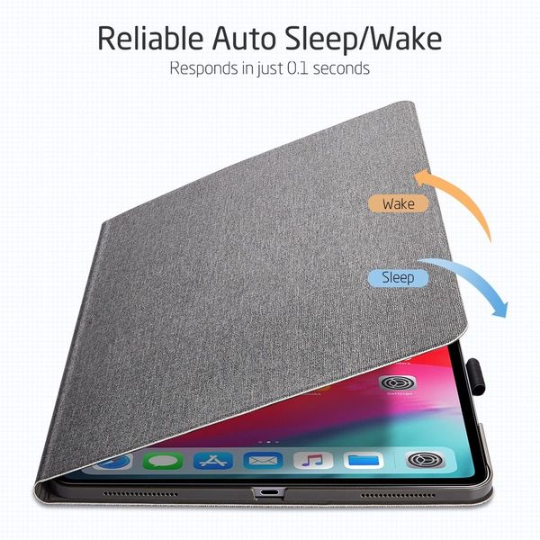Тканевый магнитный чехол ESR Urban Folio Case для iPad Pro 11 2020 с держателем для стилуса (серый)